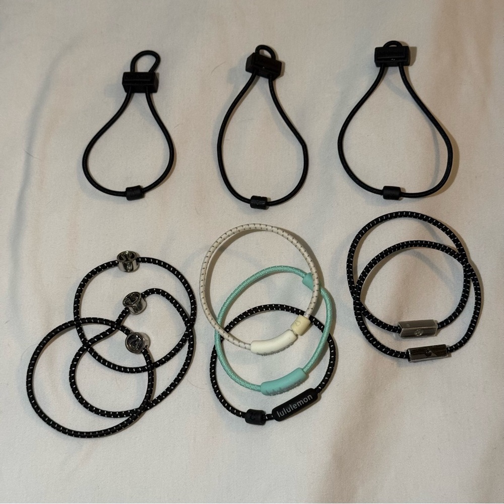 11 lululemon athletica Black, White, and Mint Hair Accessories Set